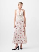 Ennis Satin Halter Neck Cowl Top - Image 2